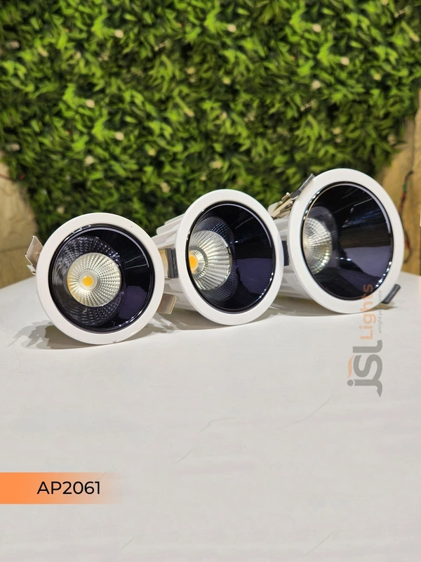 APRA AP2061 7W White Deep Recessed COB Downlight PB Reflector - 7W, 4000K, White PB