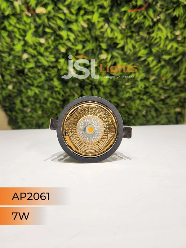 APRA AP2061 7W Black Deep Recessed COB Downlight GD Reflector - 7W, 4000K, Black GD