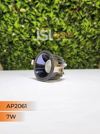 APRA AP2061 7W Black Deep Recessed COB Downlight PB Reflector - 7W, 3000K, Black PB