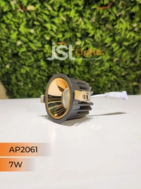 APRA AP2061 7W Black Deep Recessed COB Downlight GD Reflector - 7W, 3000K, Black GD