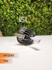 APRA AP2061 7W Black Deep Recessed COB Downlight GD Reflector - 7W, 3000K, Black GD