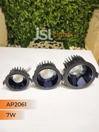 APRA AP2061 7W Black Deep Recessed COB Downlight PB Reflector - 7W, 4000K, Black PB