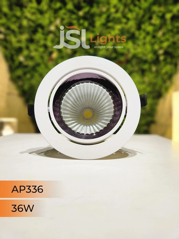 APRA AP 336 Round Deep Recessed COB Downlight - 36W, 4000K