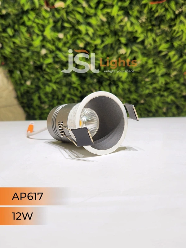 APRA AP 617 12W Grey Deep Recessed COB Downlight - 12W, 4000K
