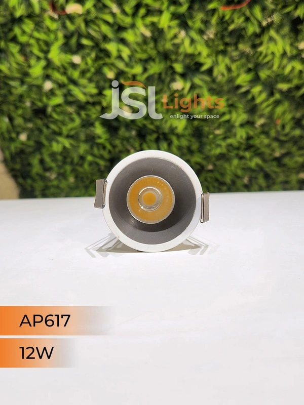 APRA AP 617 12W Grey Deep Recessed COB Downlight - 12W, 3000K