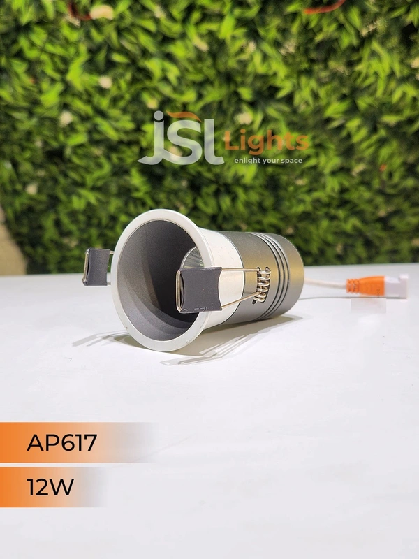 APRA AP 617 12W Grey Deep Recessed COB Downlight - 12W, 3000K
