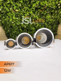 APRA AP 617 12W Grey Deep Recessed COB Downlight - 12W, 4000K