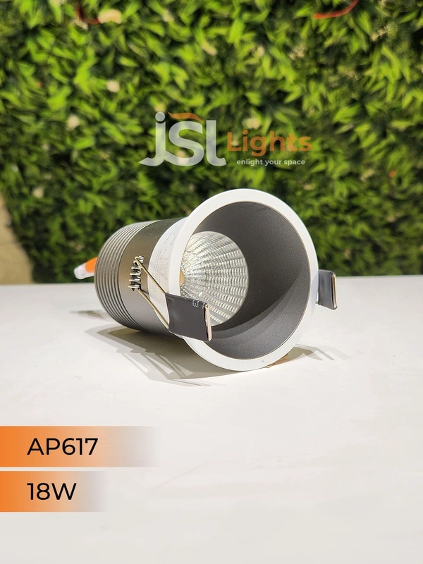 APRA AP 617 18W Grey Deep Recessed COB Downlight - 18W, 3000K