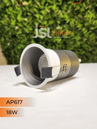 APRA AP 617 18W Grey Deep Recessed COB Downlight - 18W, 3000K