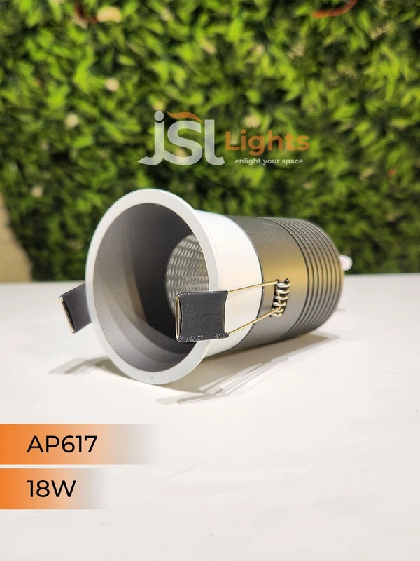 APRA AP 617 18W Grey Deep Recessed COB Downlight - 18W, 3000K