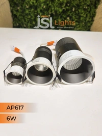 APRA AP 617 6W Grey Deep Recessed COB Downlight - 6W, 3000K