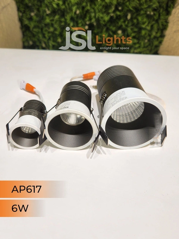 APRA AP 617 6W Grey Deep Recessed COB Downlight - 6W, 3000K