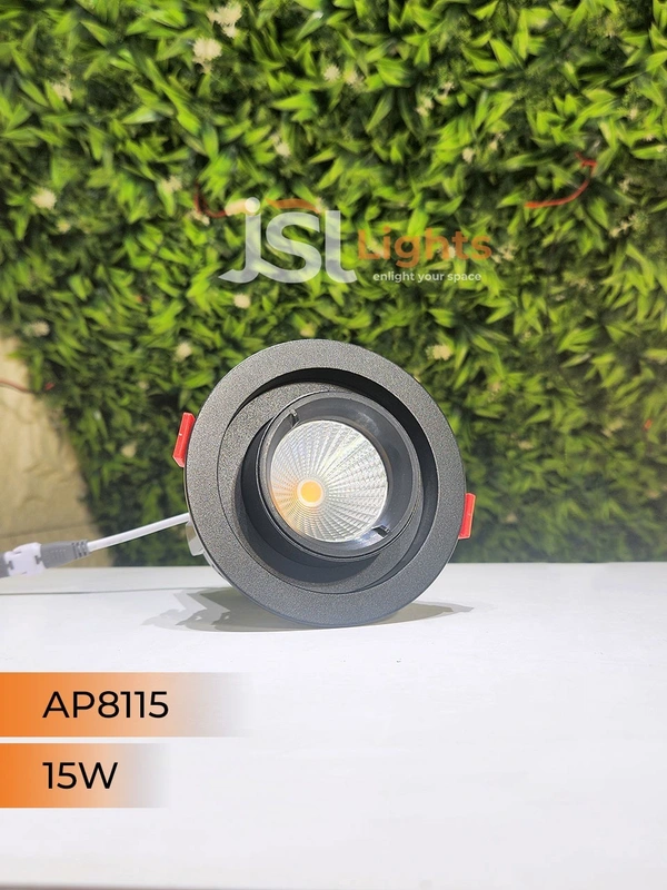 APRA AP8115 15W Deep Recessed COB Pop Up Downlight - 15W, 3000K, Black