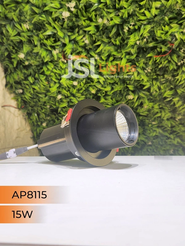 APRA AP8115 15W Deep Recessed COB Pop Up Downlight - 15W, 3000K, Black