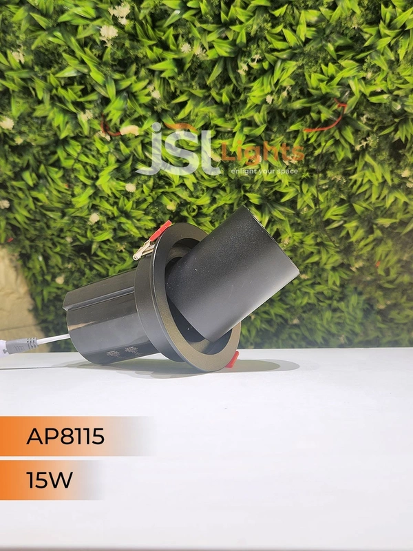 APRA AP8115 15W Deep Recessed COB Pop Up Downlight - 15W, 3000K, Black