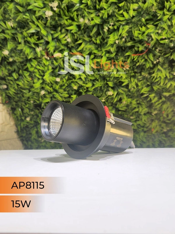 APRA AP8115 15W Deep Recessed COB Pop Up Downlight - 15W, 4000K, Black