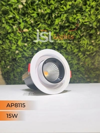 APRA AP8115 15W Deep Recessed COB Pop Up Downlight - 15W, 3000K, White