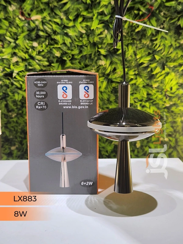 LX 883 6+2W PB Surface Hanging Light - PB, 3000K