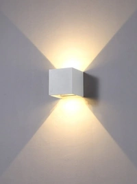 LX5910 10W Adjustable Black Outdoor UP Down Wall Light - White