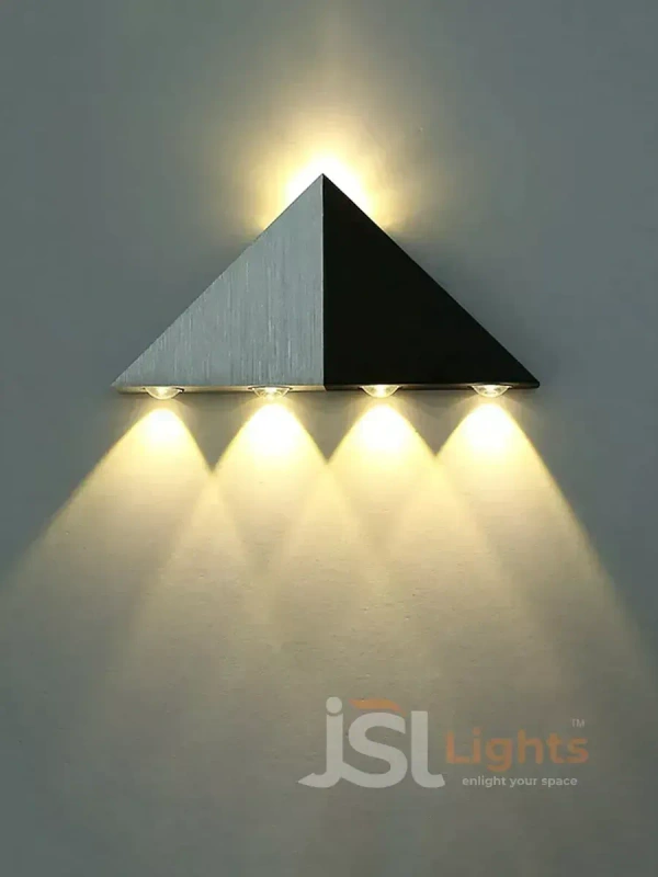 LX303 6w RGB Triangle UP Down Outdoor Wall Light - 6W, WW
