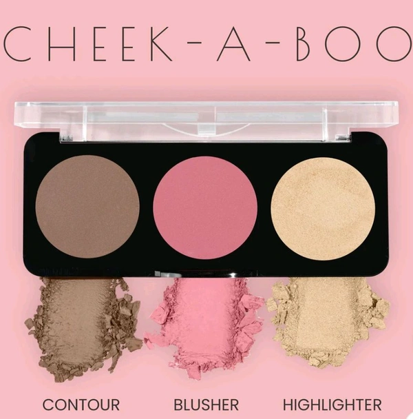 Cheek-A-Boo 3-in-1 Face Palette with Blusher , Contour and Highlighter