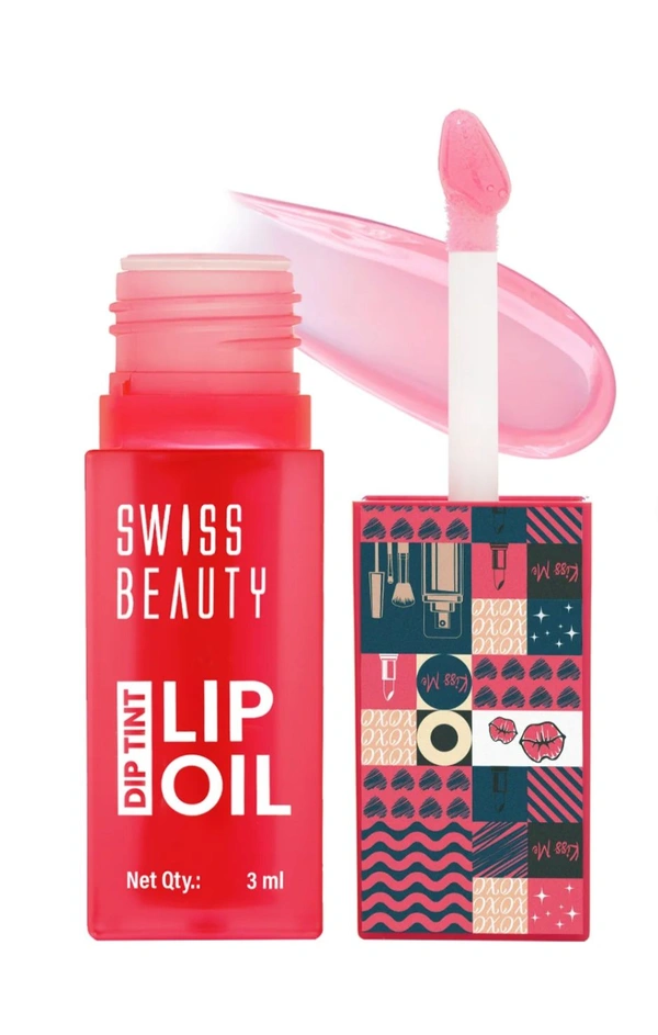 SWISS BEAUTY Dip Tint Lip Oil - Tickle Me Pink