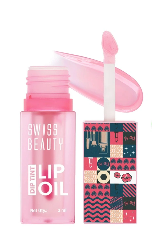 SWISS BEAUTY Dip Tint Lip Oil - Tickle Me Pink