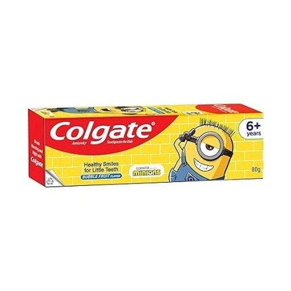 Colgate Kids Toothpaste, For 6+ Years, Minions, Bubble Fruit Flavour Toothpaste (80 g)