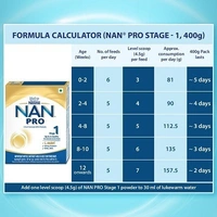 NAN PRO Stage 1 Infant Formula Milk Powder for babies (Up to 6 months) 400g