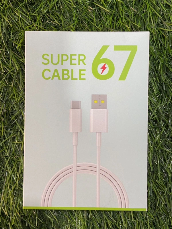 SHKOD F67 Fast Charging USB A to Type-C Cable | 5A Support | 480Mbps | 1 Meter | Durable & Tangle-Free | - White, 1 Mtr