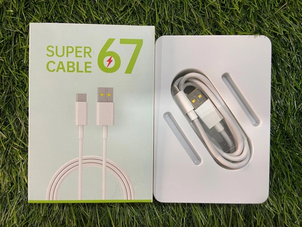 SHKOD F67 Fast Charging USB A to Type-C Cable | 5A Support | 480Mbps | 1 Meter | Durable & Tangle-Free | - White, 1 Mtr