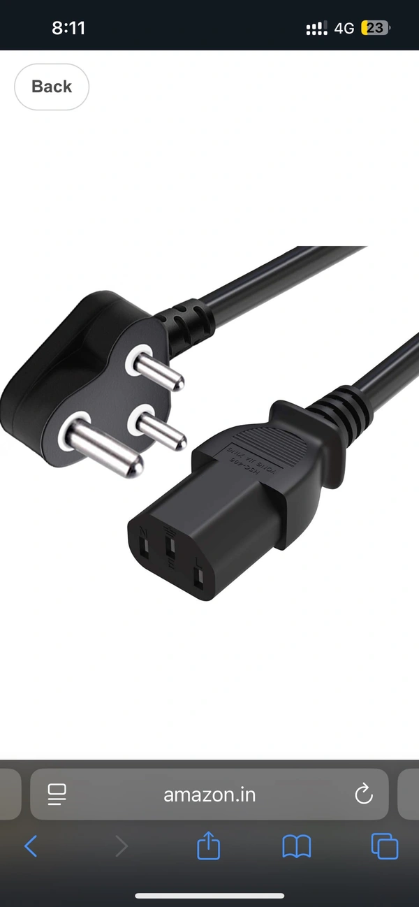 Desktop Power Cable 1.2m – Durable & Reliable Power Cord - Black, 1.2m