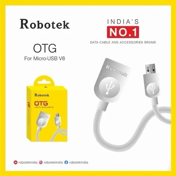 Robotek Micro USB V8 OTG Adapter – Good & Affordable Universal Connector
- White