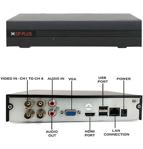 CP Plus 8 Channel DVR – Full HD 1080N Recording, 2.4MP Camera Support, Smart & Reliable Security System