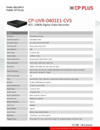 CP Plus 8 Channel DVR – Full HD 1080N Recording, 2.4MP Camera Support, Smart & Reliable Security System