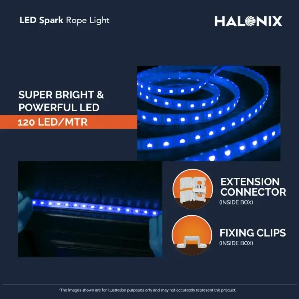 HALONIX 1200 LED 10 MTR BLUE ROPE LIGHT 