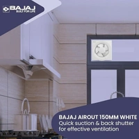 Bajaj Airout 150 Mm 4 Star White Dom Exhaust Fan