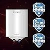 Crompton Acenza 25L Storage Water Heater (Geyser) with Superior Glassline Coating, 8 Bar pressure rating and 5yr Tank warranty, Wall Mounting - WHITE