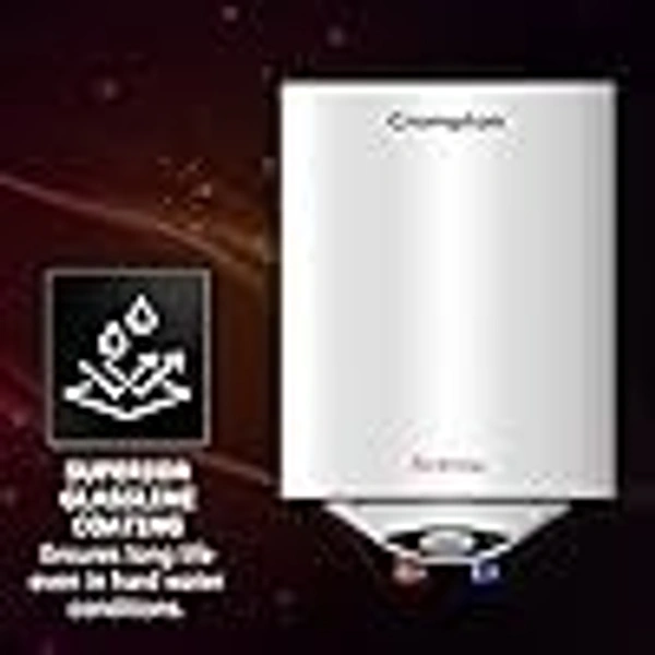 Crompton Acenza 25L Storage Water Heater (Geyser) with Superior Glassline Coating, 8 Bar pressure rating and 5yr Tank warranty, Wall Mounting - WHITE