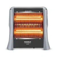 Maharaja Whiteline Quato Neo 800 Watts Quartz Heater | 2 Heat Setting | Easy to Carry | Shock Proof Body (Grey)