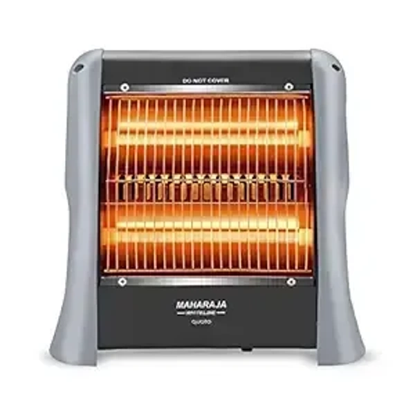 Maharaja Whiteline Quato Neo 800 Watts Quartz Heater | 2 Heat Setting | Easy to Carry | Shock Proof Body (Grey)
