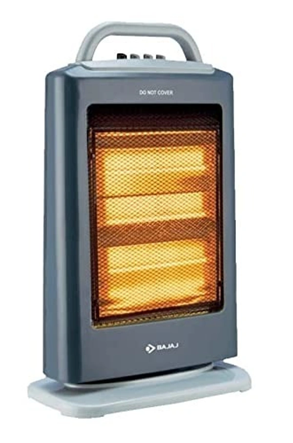 Bajaj Majesty RH3H Halogen Heater - Grey, Heat Settings (400 Watt, 800 Watt, 1200 Watt) - BLACK