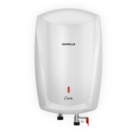  Havells Carlo 5 Litre Instant Water Heater | Color Changing LED Indicator, Rust and shock proof, ISI Certified | Fire retardant power cord; Warranty: 5 YEAR Free Connection Pipe