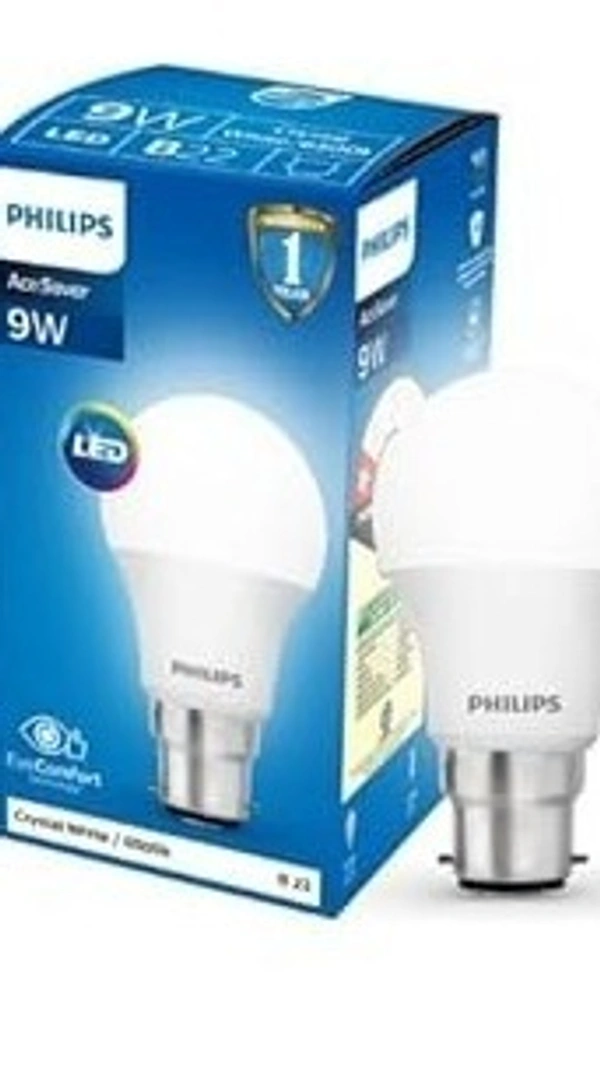 Philips Ace Saver 9 वॉट LED बल्ब, बेस B22 (कूल डे लाइट), 