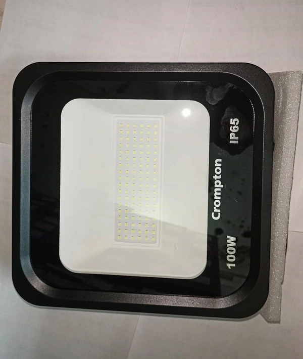 Crompton Led Flood Light 100W Outdoor Waterproof Led Flood Light | Wide Angle Beam| (Cool Day Light 6500K) - Pack Of 1 - Glass