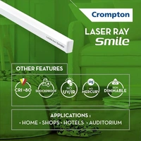 Crompton Laser Ray Smile 20W LED Batten | Energy Efficient Batten for Home | Cool Day Light (6500K) (Pack of 1)