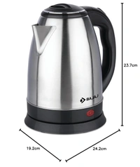Bajaj KTX 1.8 Litre DLX Electric Kettle | 1350 Watts Kettle with Stainless Steel Body | Cordless Operation | Auto Shut-off Mechanism | 2-Yr Warranty - White