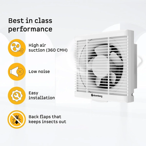 atomberg Efficio Exhaust Fan150mm (6Inches) | BLDC Motor | - 150 MM, WHITE
