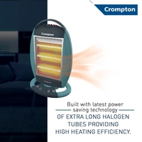 Crompton Insta Cozy 1200 Watt Halogen Room Heater with 3 Heat Settings(Grey Blue)