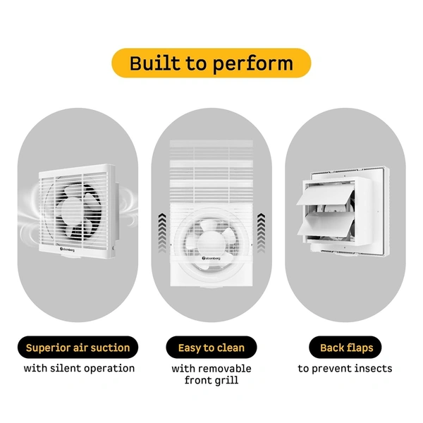 atomberg Efficio Exhaust Fan150mm (6Inches) | BLDC Motor | - 150 MM, WHITE